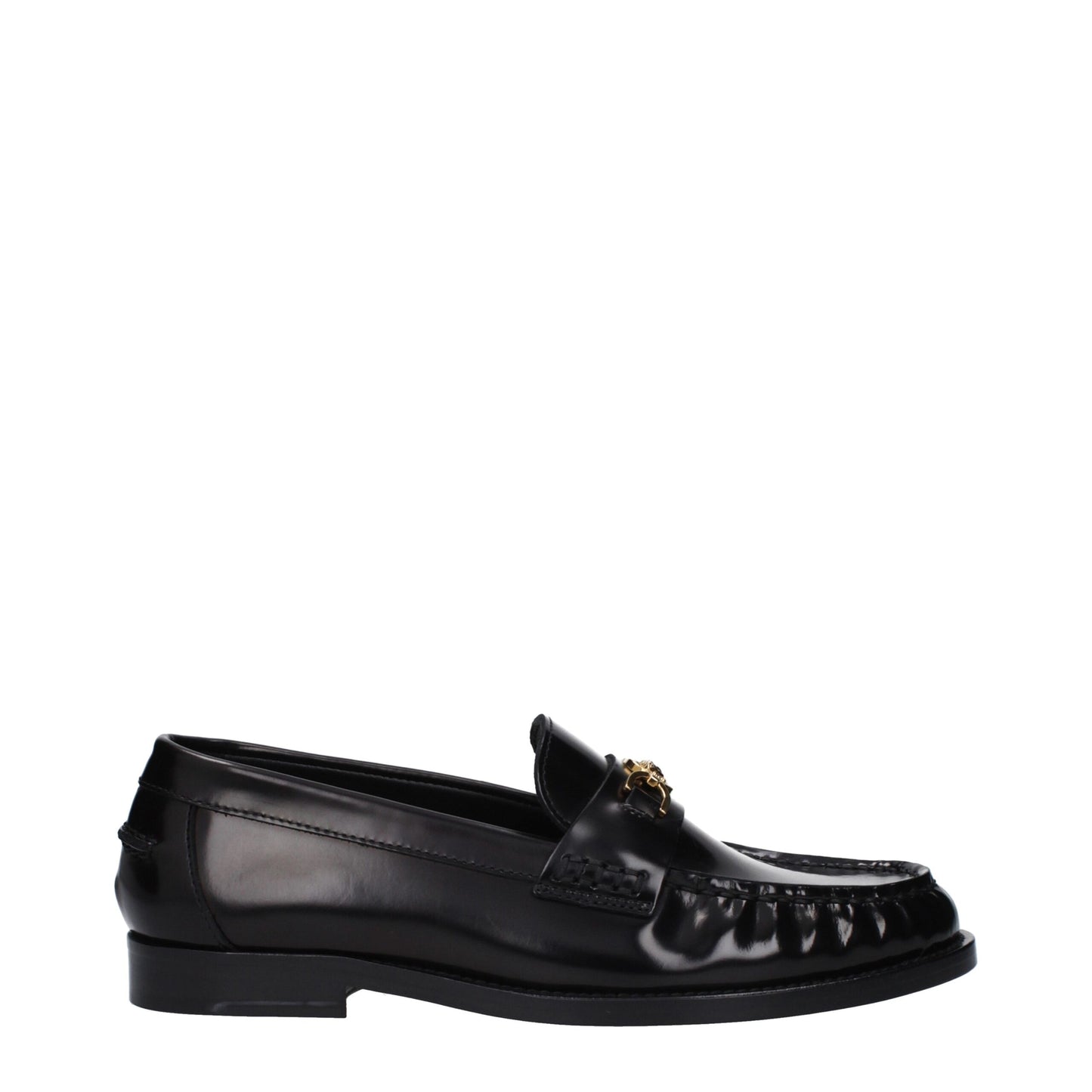 Versace Medusa Black Patent Leather Loafers