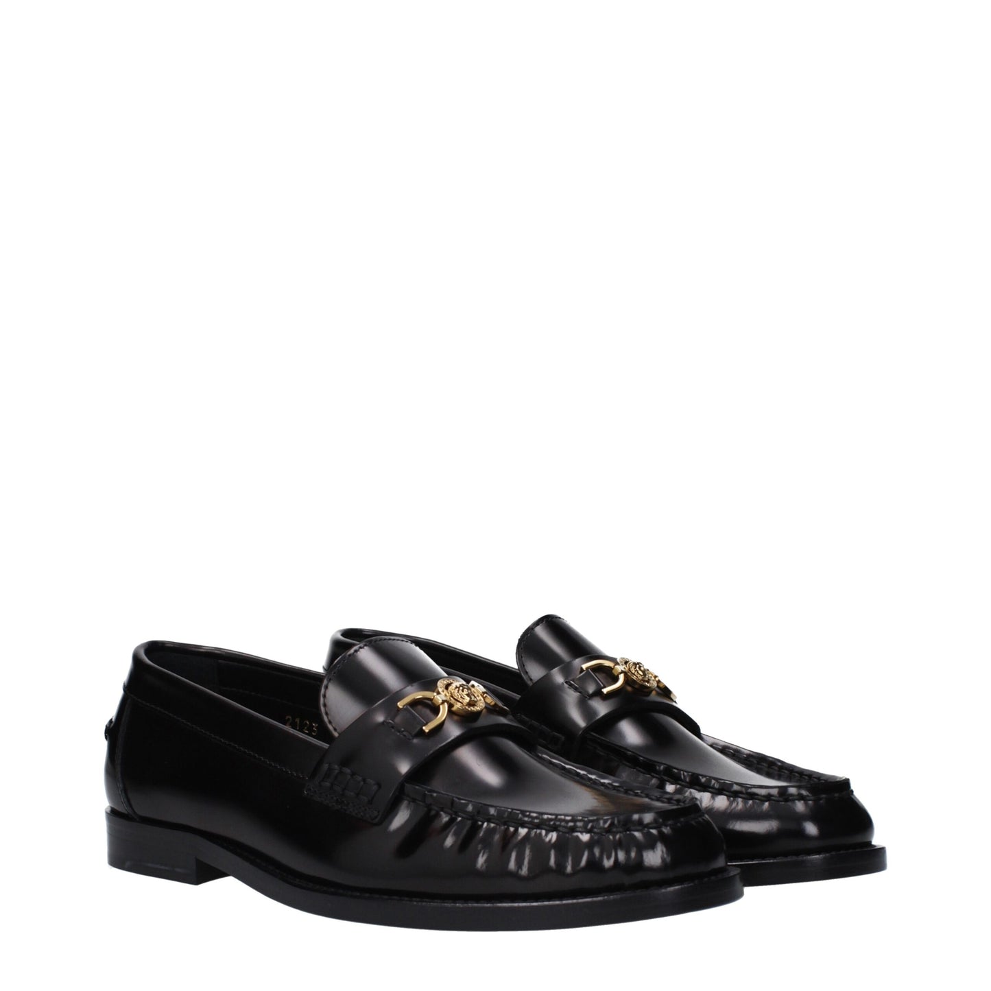 Versace Medusa Black Patent Leather Loafers