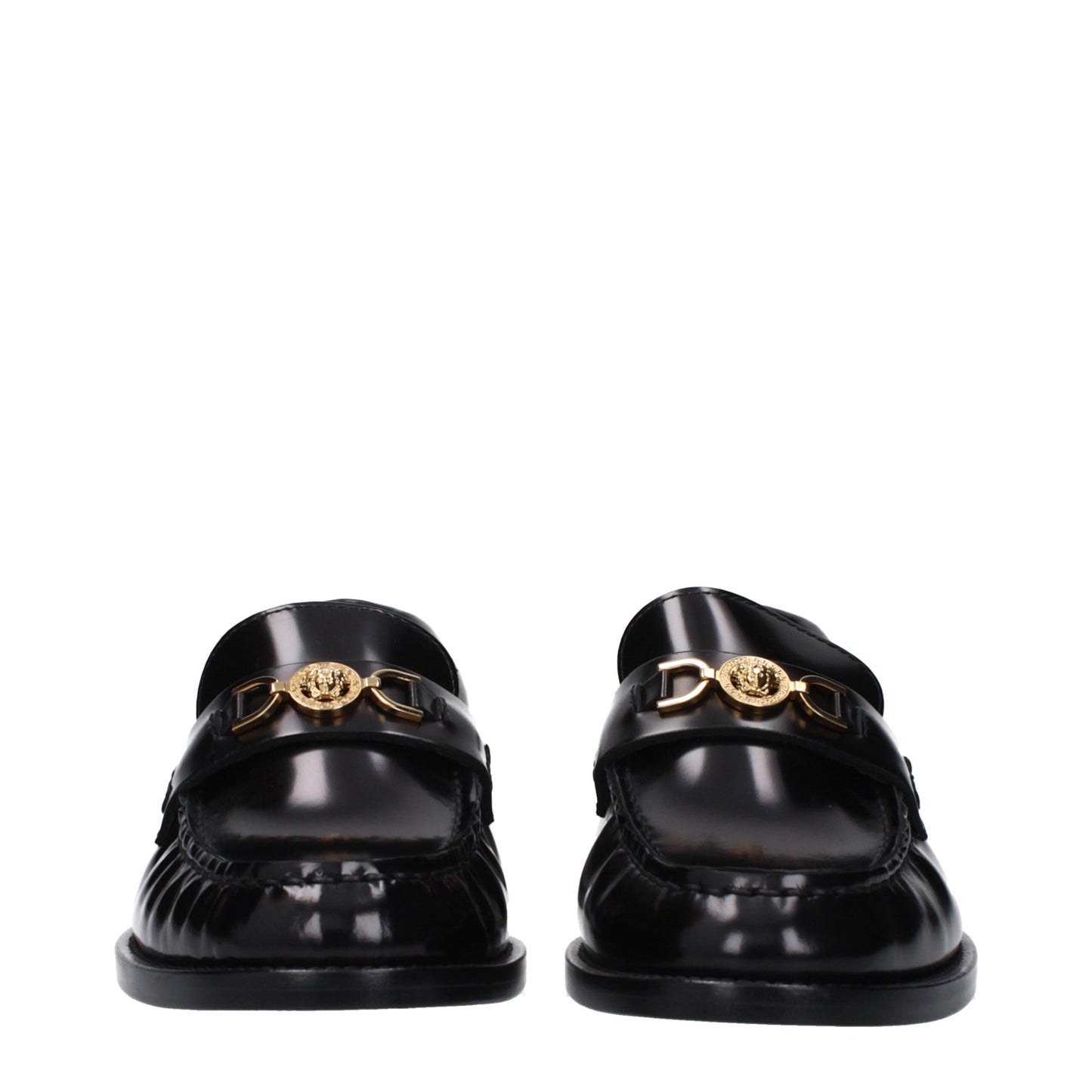 Versace Medusa Black Patent Leather Loafers