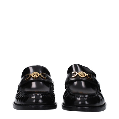 Versace Medusa Black Patent Leather Loafers