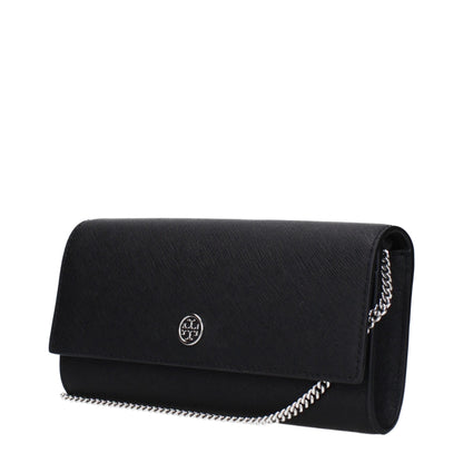 Tory Burch Miller Convertible Black Leather Clutch