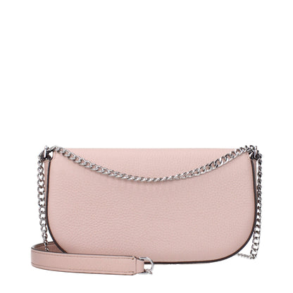Pink Leather Crossbody Bag