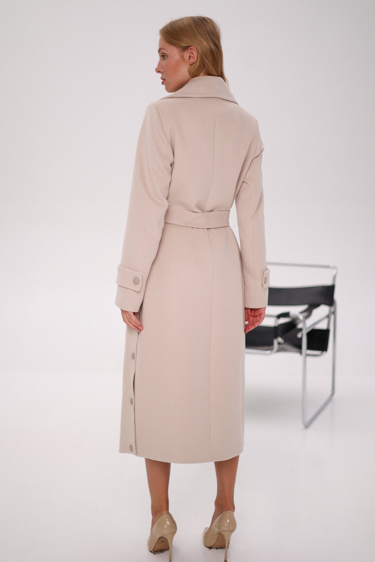 Camille Cashmere Blend Coat Beige