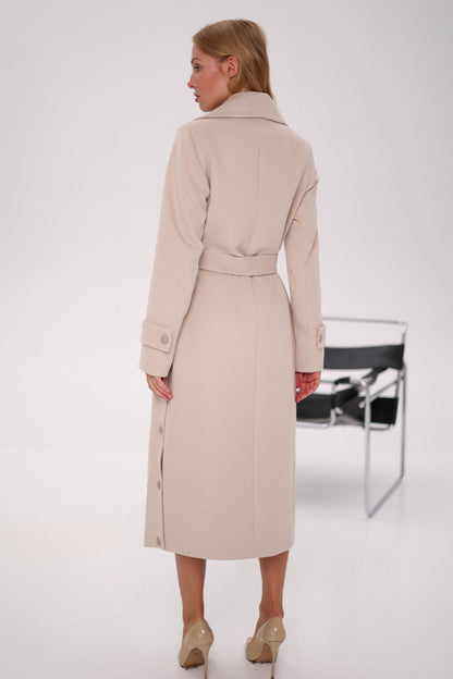 Camille Cashmere Blend Coat Beige