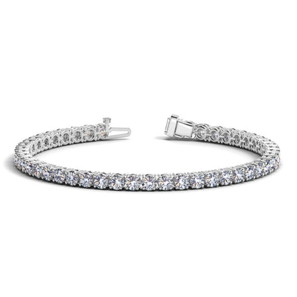 14K White Gold Lab Grown Diamond Tennis Bracelet
