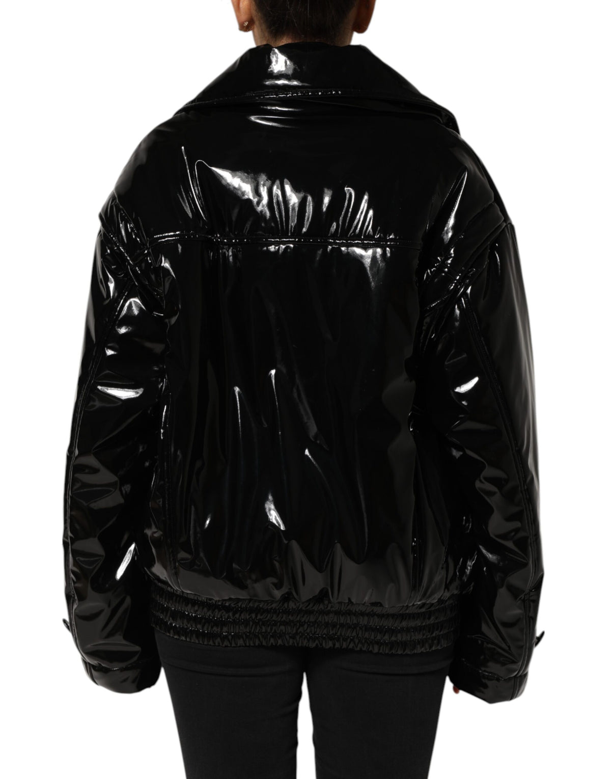Dolce & Gabbana Black Polyester Quilted Puffer Coat Jacket II