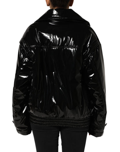 Dolce & Gabbana Black Polyester Quilted Puffer Coat Jacket II