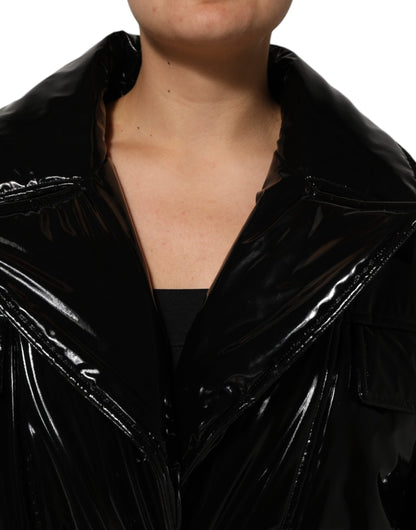 Dolce & Gabbana Black Polyester Quilted Puffer Coat Jacket II