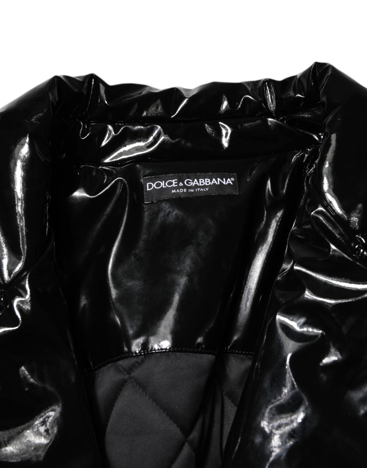 Dolce & Gabbana Black Polyester Quilted Puffer Coat Jacket II