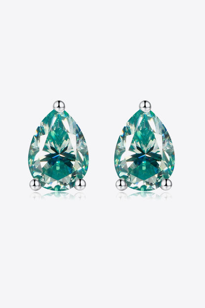 2 Carat Moissanite Teardrop Earrings - Undeniably LUXE