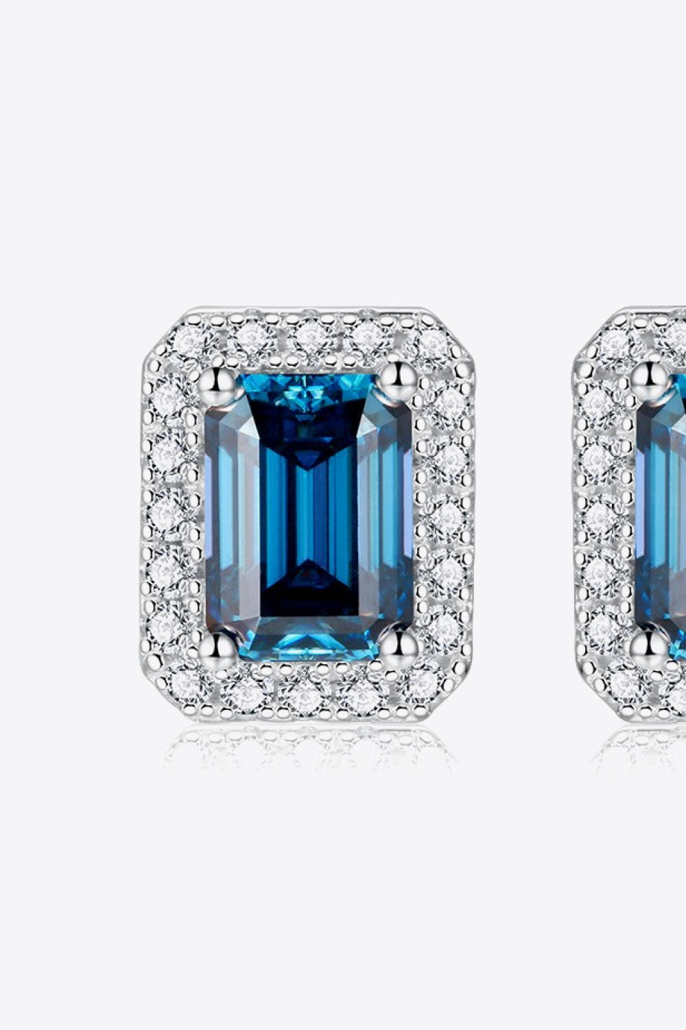 2 Carat Moissanite Stud Earrings in Indigo - Undeniably LUXE