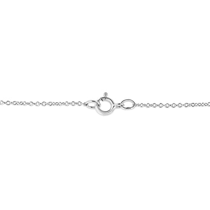 Sterling Silver Diamond Pave Open Cross Pendant Necklace