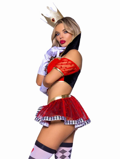 Wicked Wonderland Queen of Hearts 3-Piece Costume by Leg Avenue