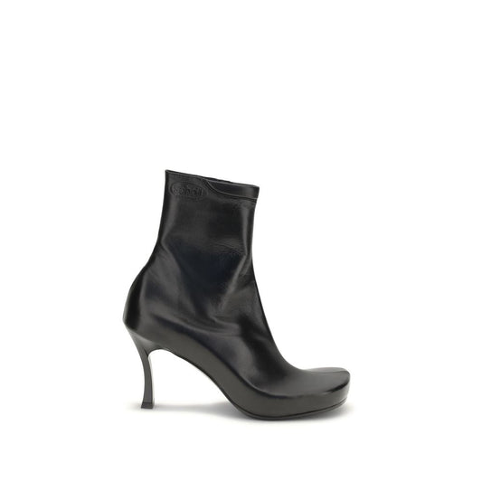 Black Calf Leather Bos Taurus Ankle Boots