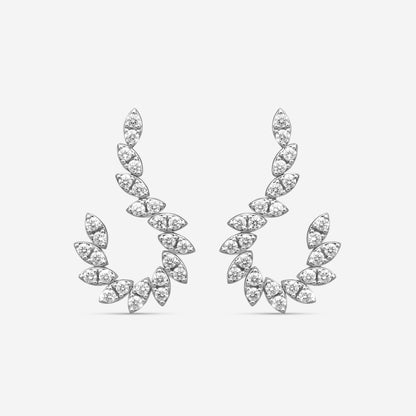 Roberto Coin Marquesa 18K White Gold Diamond Drop Earrings 8882873AWERX