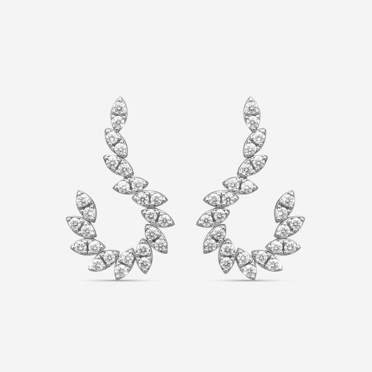 Roberto Coin Marquesa 18K White Gold Diamond Drop Earrings 8882873AWERX