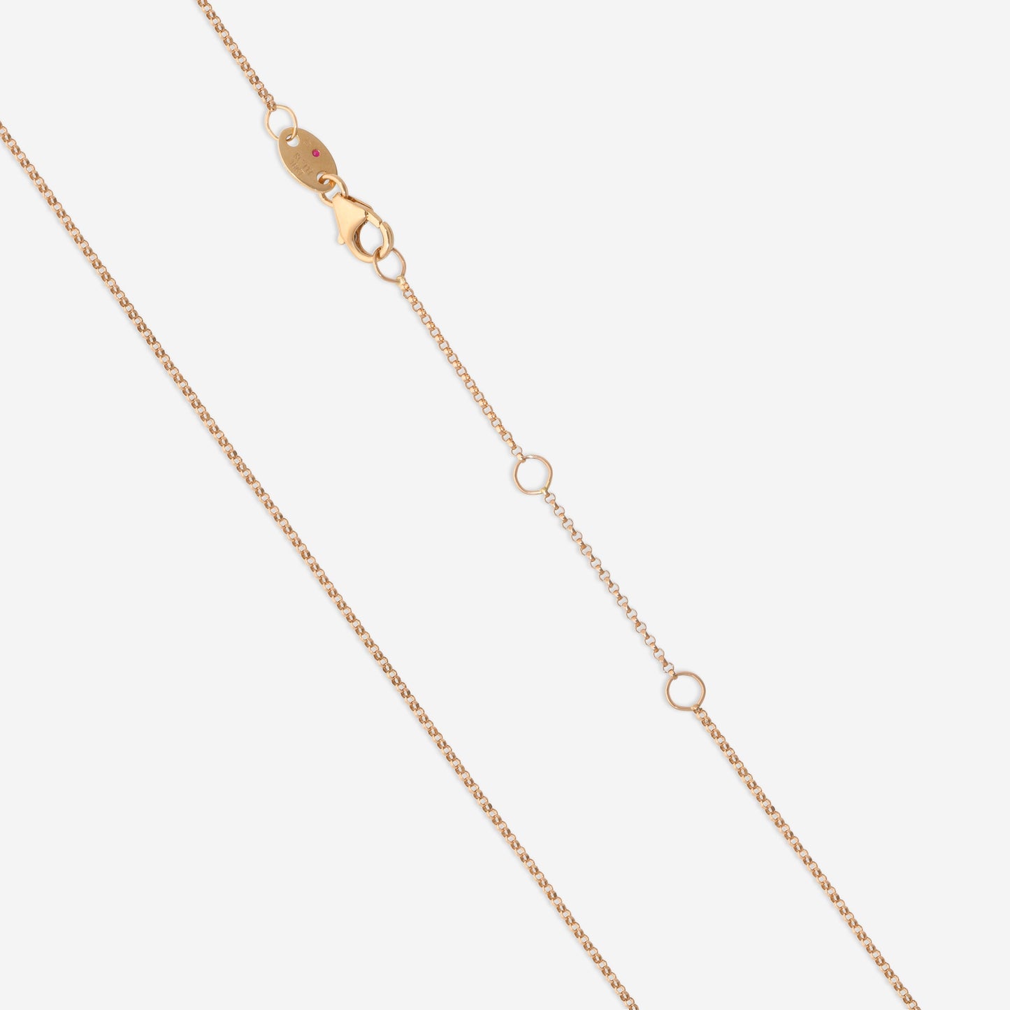 Roberto Coin Domino 18K Rose Gold Diamond Pendant Necklace 8883335AX17X