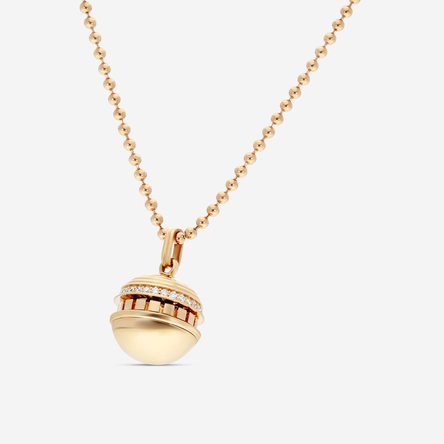 Roberto Coin Mosaic 18K Rose Gold Diamond Pendant Necklace 8883551AX17X