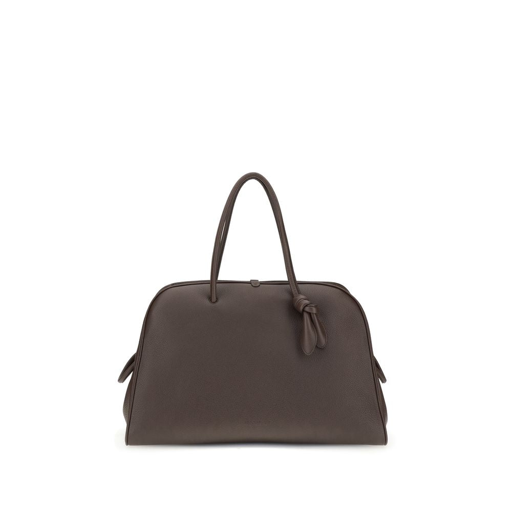 Jacquemus Le Grand Tourisme Brown Grained Leather Travel Bag