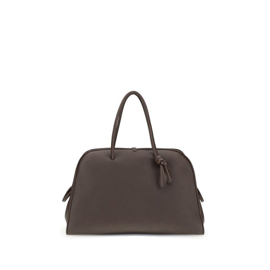 Jacquemus Le Grand Tourisme Brown Grained Leather Travel Bag