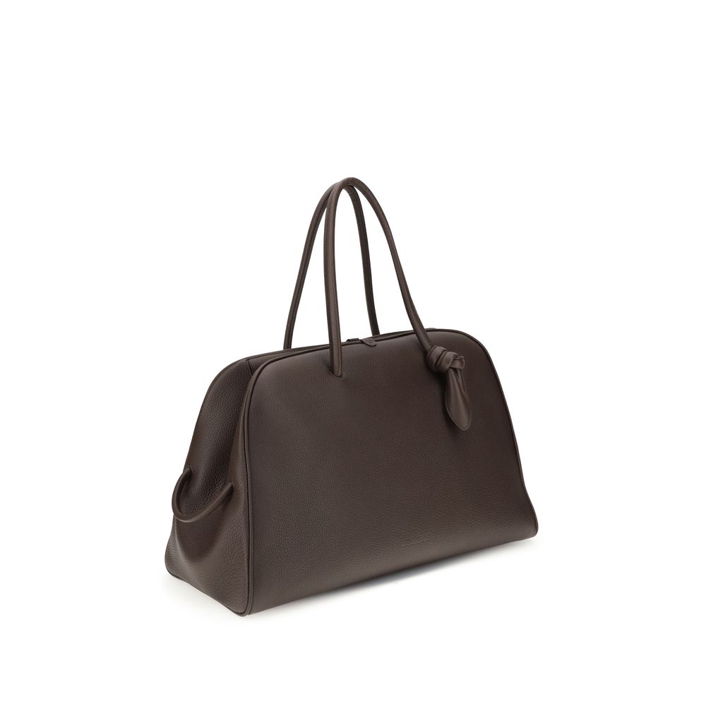 Jacquemus Le Grand Tourisme Brown Grained Leather Travel Bag