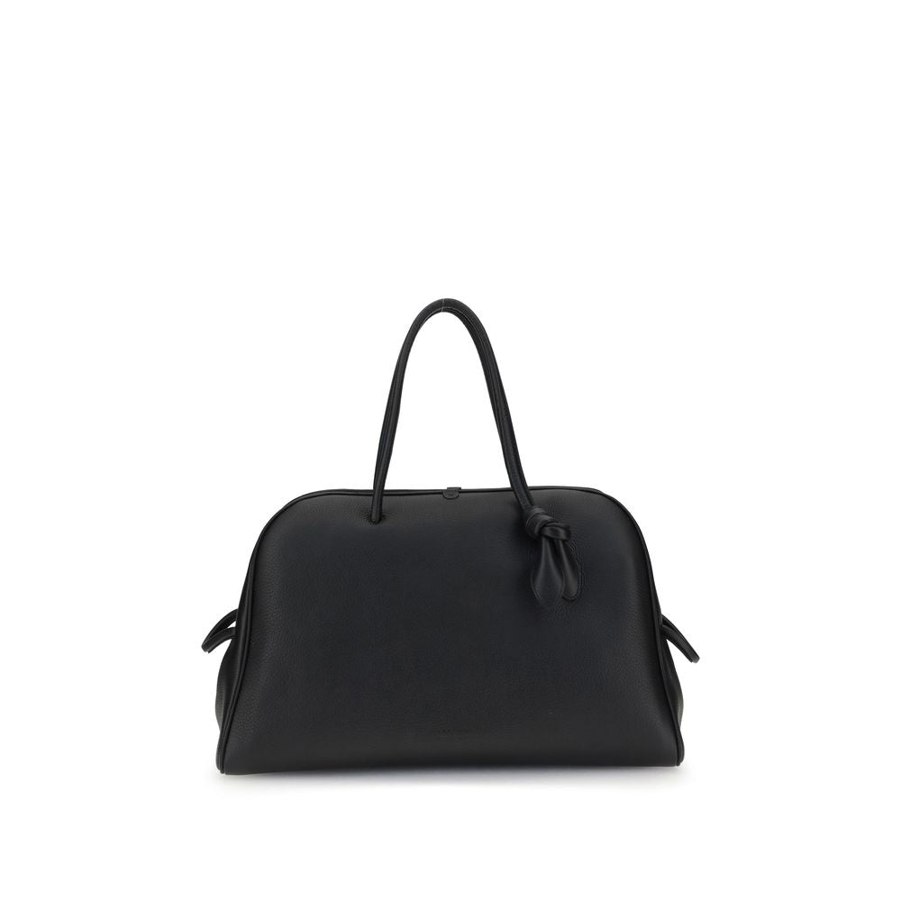 Jacquemus Le Grand Tourisme Black Grained Leather Travel Bag