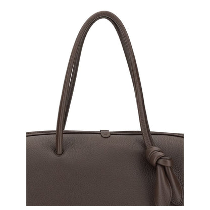Jacquemus Le Grand Tourisme Brown Grained Leather Travel Bag