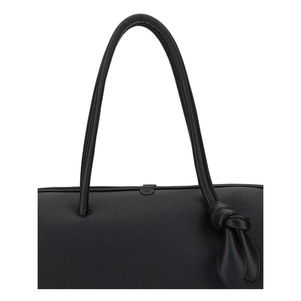 Jacquemus Le Grand Tourisme Black Grained Leather Travel Bag