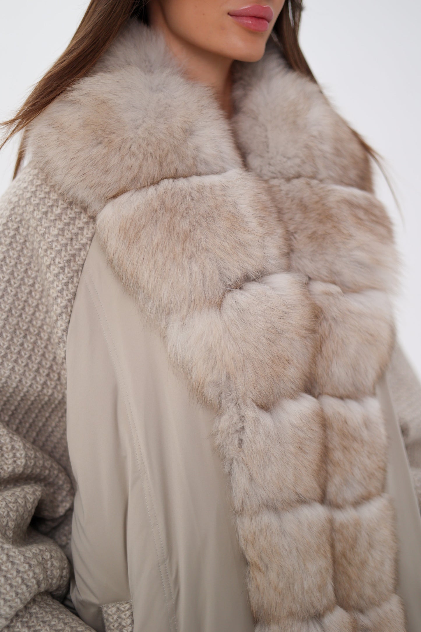 Polar Fox Boucle Down Coat