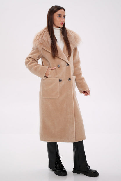 Lama Fur Virgin Wool Coat