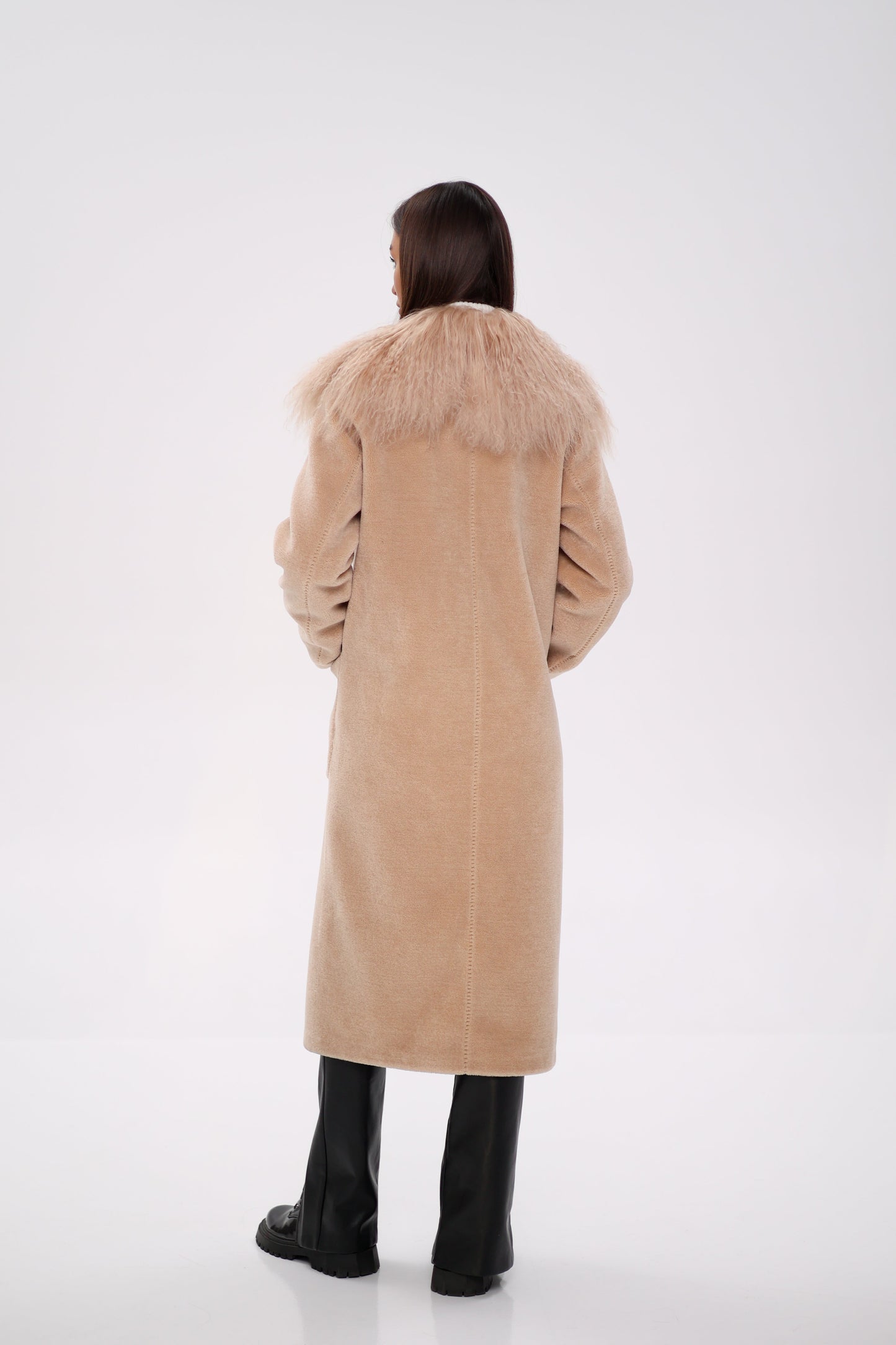 Lama Fur Virgin Wool Coat
