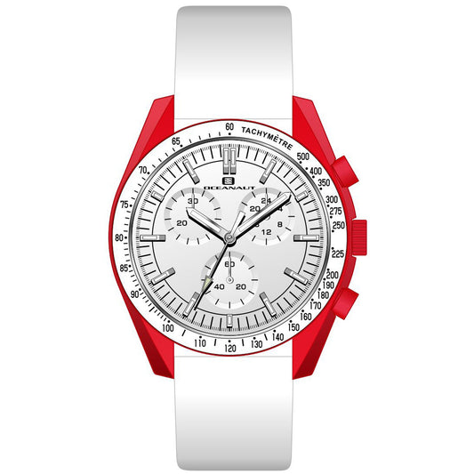 Oceanaut Orbit Men's White Leather Strap Watch
