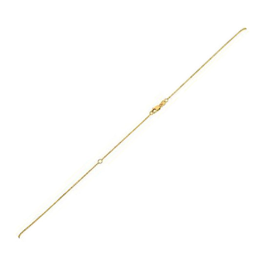 14K Yellow Gold Extendable Bead Chain Necklace