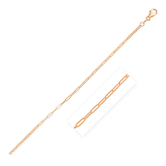 14K Rose Gold Paperclip Chain Necklace