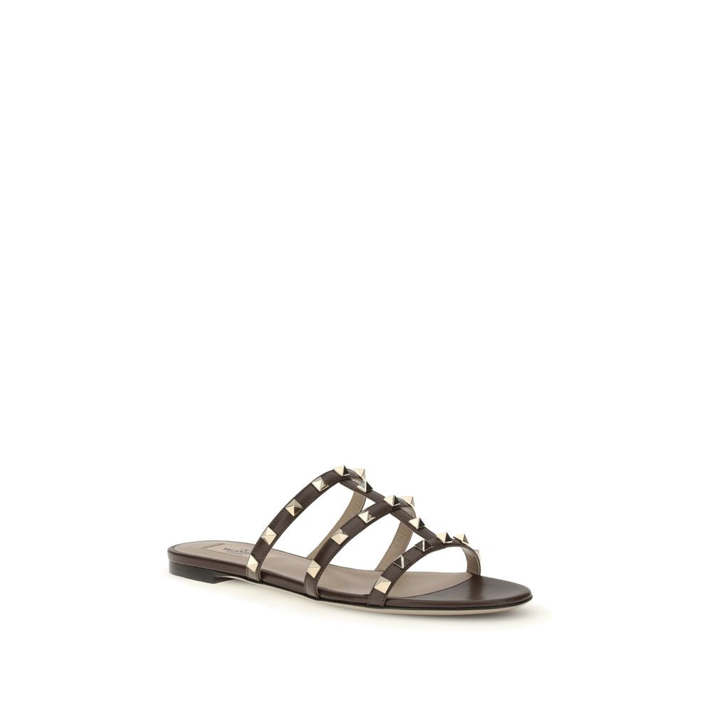 Rockstud Caged Flat Slide Sandals