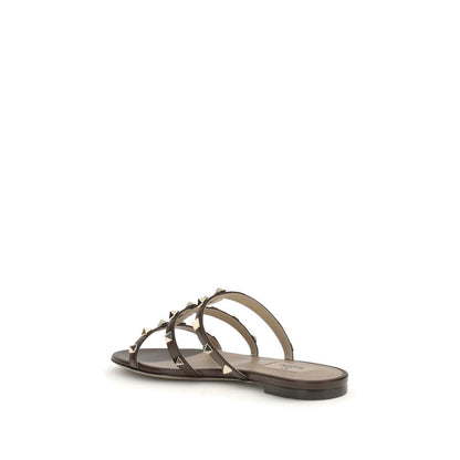 Rockstud Caged Flat Slide Sandals