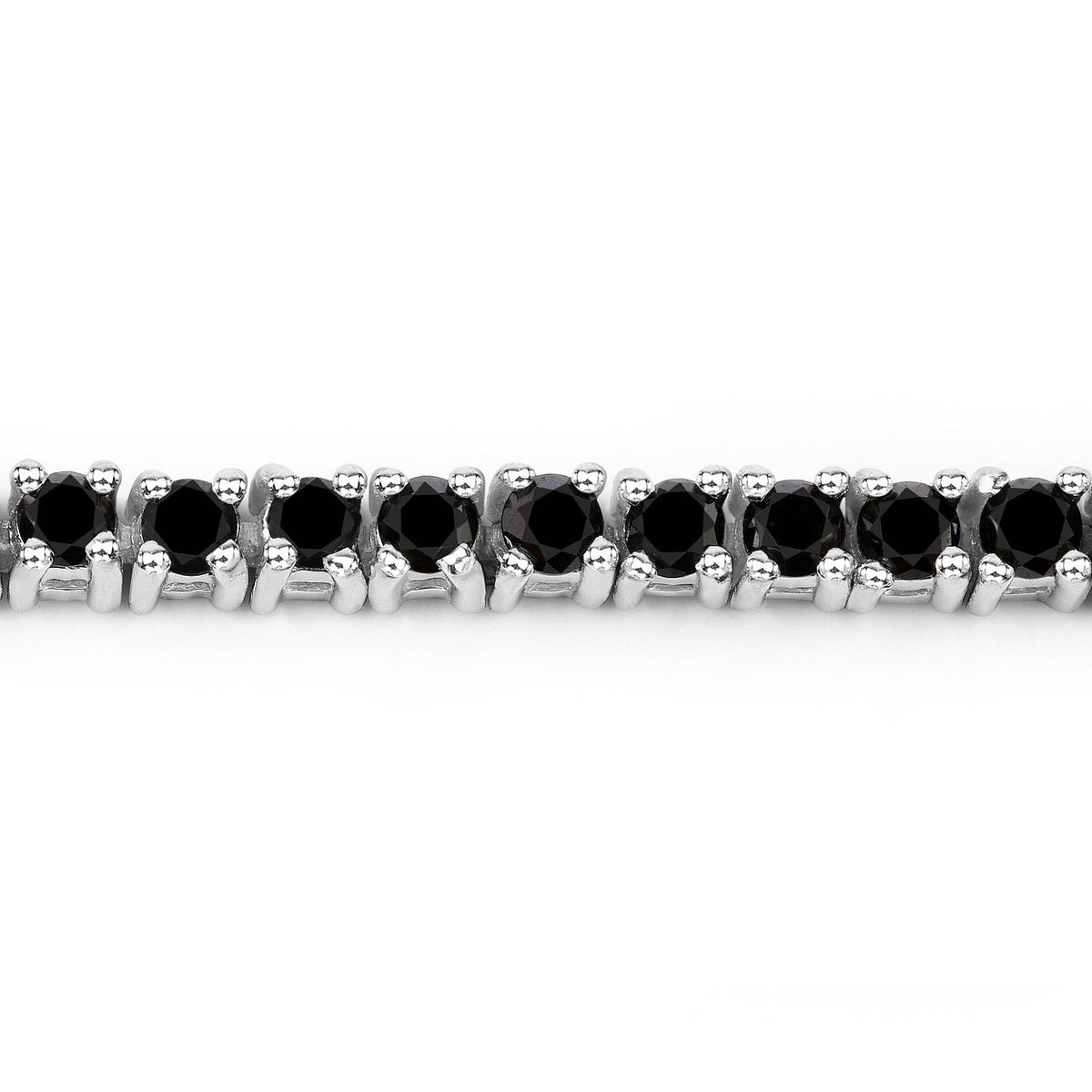 Sterling Silver Black Diamond Tennis Bracelet