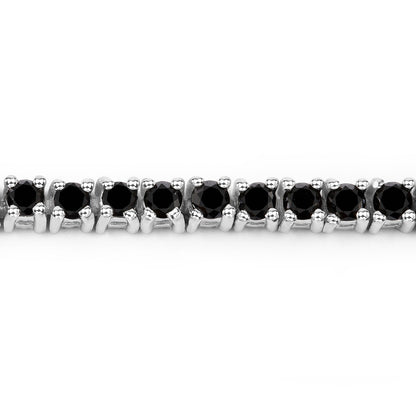 Sterling Silver Black Diamond Tennis Bracelet