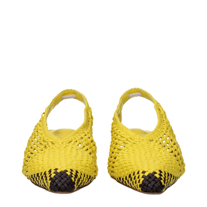 Jacquemus Les Tatanes Linho Yellow Leather Sandals