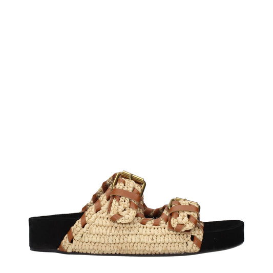 Isabel Marant Jools Natural Raffia Mules