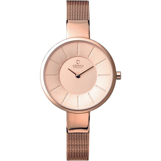 Obaku Denmark Rose Gold Stainless Steel Watch