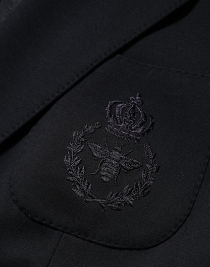Dolce & Gabbana Dark Blue Viscose 2 Buttons Suit Jacket Blazer