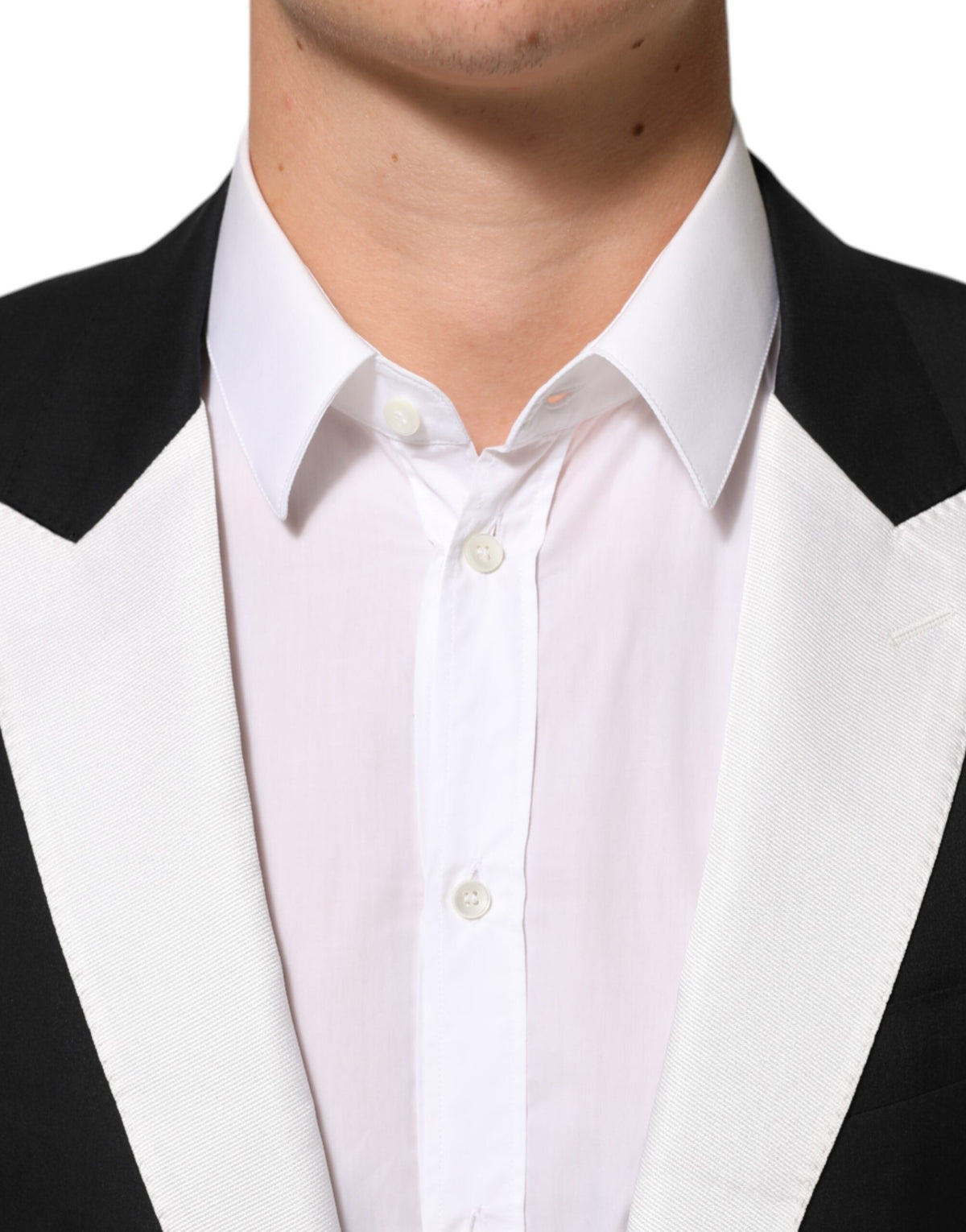Dolce & Gabbana Black and White Martini Single-Button Blazer