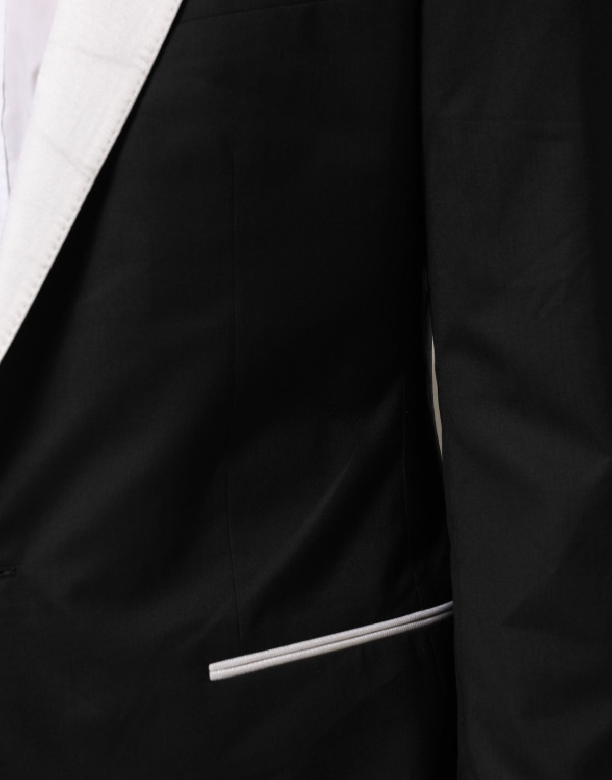 Dolce & Gabbana Black and White Martini Single-Button Blazer