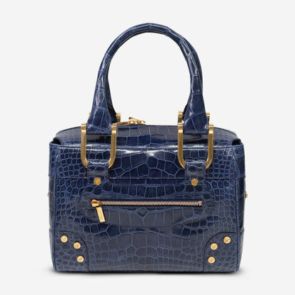 Chopard Caroline Mini Shiny Blue Alligator Leather Handbag 95000-0279