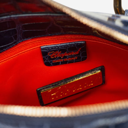 Chopard Caroline Mini Shiny Blue Alligator Leather Handbag 95000-0279