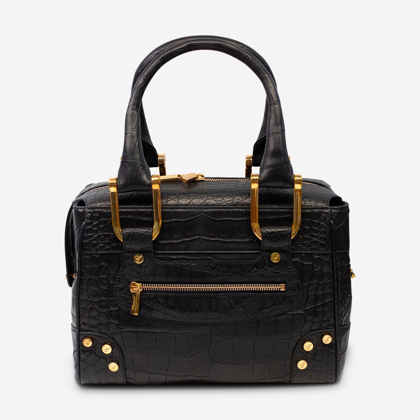 Chopard Caroline Mini Matte Black Alligator Leather Handbag 95000-0176