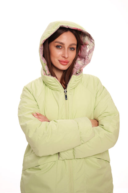 Reversible Demi-Season Jacket in Iris/Lemongrass