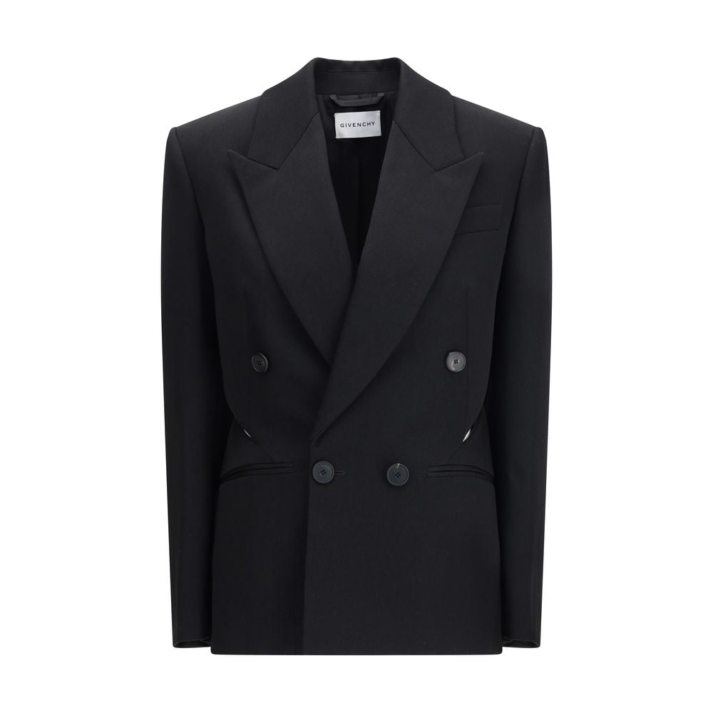 Givenchy Cut-Out Black Wool Jacket