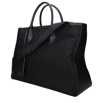 Black Fabric Handbag